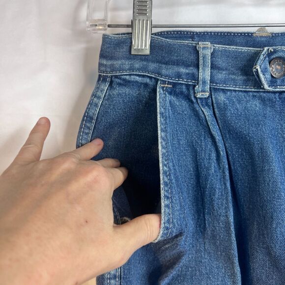 212 Exchange Retro Y2K Denim Jeans Pleated Waist High Rise 80s 90s Size 0 VTG - Picture 7 of 13